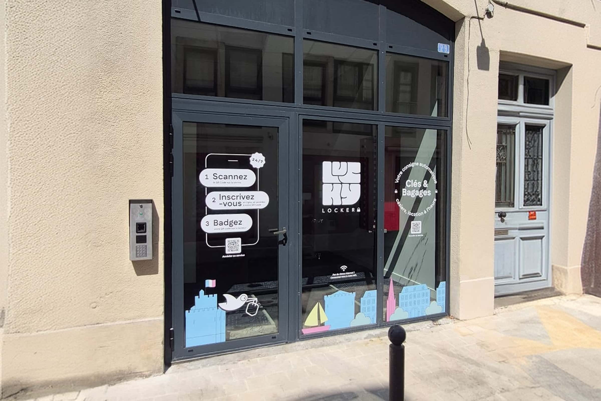 Vitrine Lucky Locker, La Rochelle Marché Central